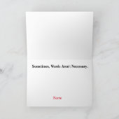 I Liebe, dass Sie die Signatur-Karte geben Karte (Innenseite)