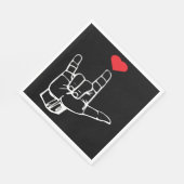 I Liebe, dass Sie ein ASL-Geschenk Männer Frauen V Serviette (Ecke)