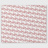 I Liebe, dass Sie Red Heart Pattern Typografie Geschenkpapier (Flach)