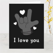 I LIEBE, DASS SIE SPRACHE UNTERZEICHNEN KARTE (Gelbe Blume)