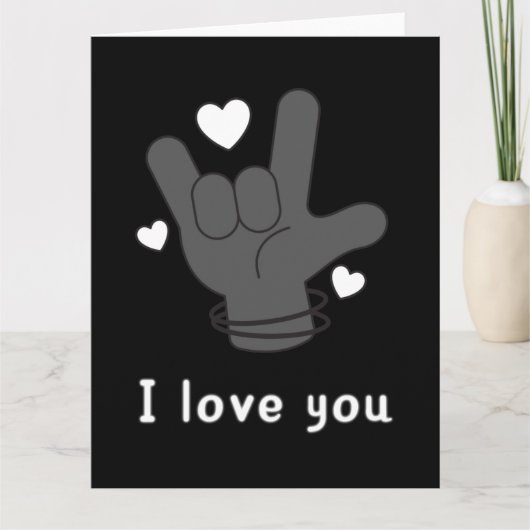 I LIEBE, DASS SIE SPRACHE UNTERZEICHNEN KARTE (Vorderseite)