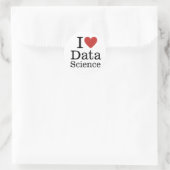 I ❤️ Liebe Data Science (für Mitarbeiter) CUSTOM Runder Aufkleber (Tasche)