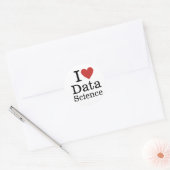 I ❤️ Liebe Data Science (für Mitarbeiter) CUSTOM Runder Aufkleber (Umschlag)