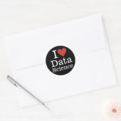 I ❤️ Liebe Data Science (für Mitarbeiter) CUSTOM Runder Aufkleber (Umschlag)