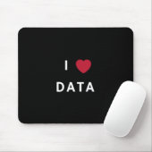 I Liebe-Daten-Schwarzes Mousepad (Mit Mouse)