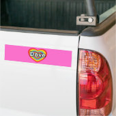 I Liebe Dave: Regenbogenherz Autoaufkleber (Auf Lkw)