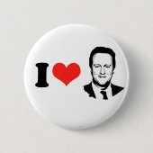I Liebe David Cameron Button (Vorderseite)