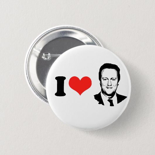 I Liebe David Cameron Button (Vorne & Hinten)