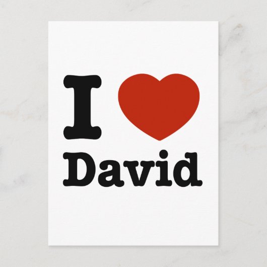 I Liebe David Postkarte (Vorderseite)