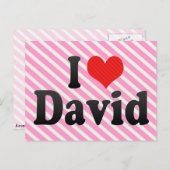 I Liebe David Postkarte (Vorne/Hinten)