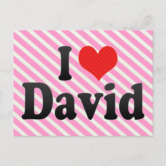 I Liebe David Postkarte (Vorderseite)