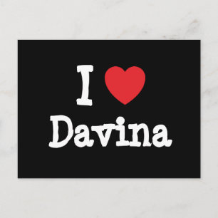 I Liebe Davina T - Shirt Postkarte