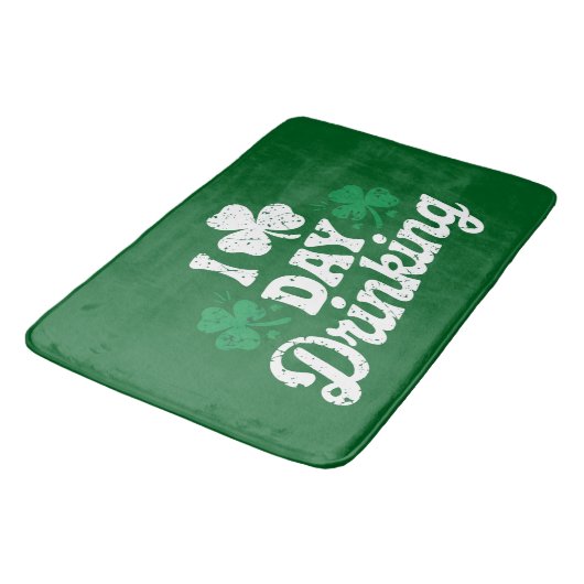 I Liebe Day Drinking Funny St Patrick's Day Irish Badematte (Schrägansicht)