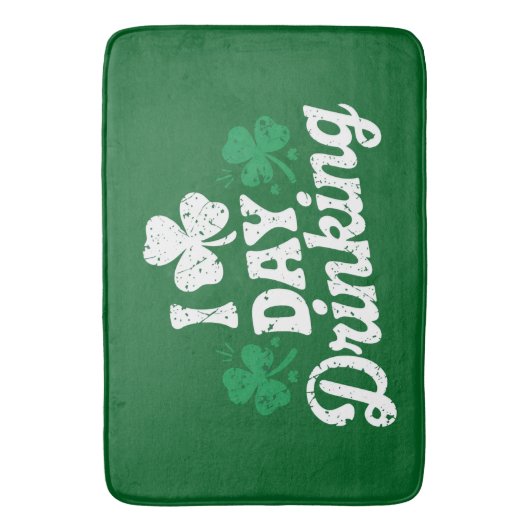 I Liebe Day Drinking Funny St Patrick's Day Irish Badematte (Vorderseite Vertikal)