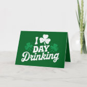I Liebe Day Drinking Funny St Patrick's Day Irish Dankeskarte (Vorderseite)