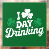 I Liebe Day Drinking Funny St Patrick's Day Irish Fensteraufkleber (Blatt 2)