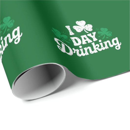 I Liebe Day Drinking Funny St Patrick's Day Irish Geschenkpapier (Rolleneckpunkt)