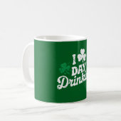 I Liebe Day Drinking Funny St Patrick's Day Irish Kaffeetasse (Vorderseite Links)