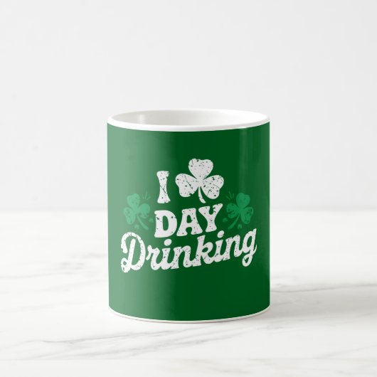 I Liebe Day Drinking Funny St Patrick's Day Irish Kaffeetasse (Mittel)