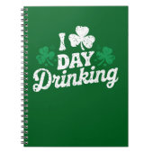 I Liebe Day Drinking Funny St Patrick's Day Irish Notizblock (Vorderseite)
