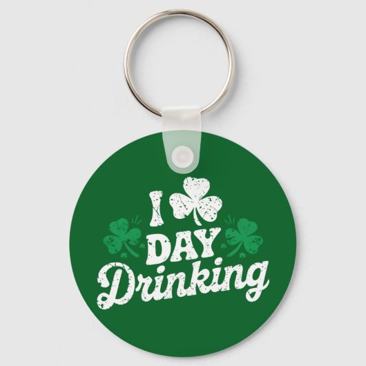 I Liebe Day Drinking Funny St Patrick's Day Irish Schlüsselanhänger (Vorderseite)