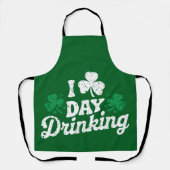 I Liebe Day Drinking Funny St Patrick's Day Irish Schürze (Vorderseite)