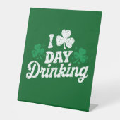 I Liebe Day Drinking Funny St Patrick's Day Irish Sockelschild (Vorderseite)