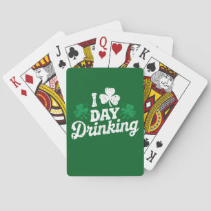I Liebe Day Drinking Funny St Patrick's Day Irish Spielkarten