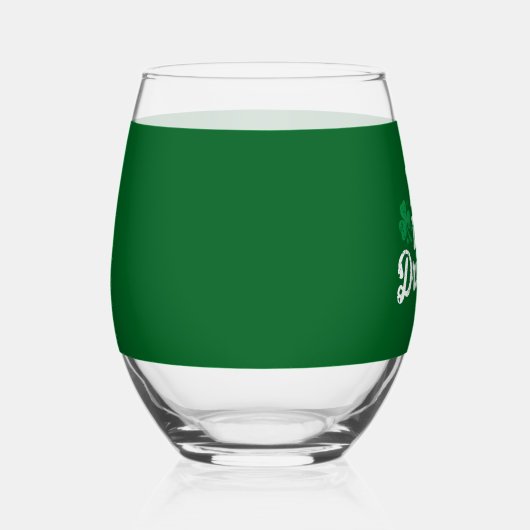 I Liebe Day Drinking Funny St Patrick's Day Irish Weinglas Ohne Stiel (Rechts)