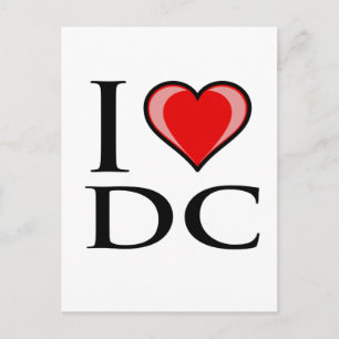 I Liebe DC - District of Columbia Postkarte