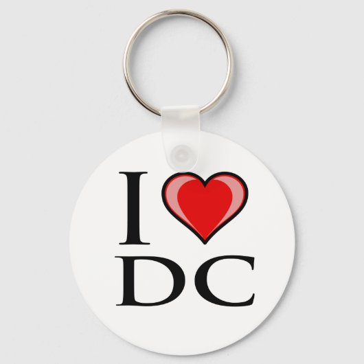 I Liebe DC - District of Columbia Schlüsselanhänger (Vorderseite)