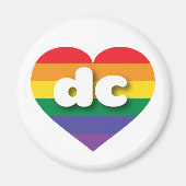 I Liebe DC Gay Pride Regenbogenherz Magnet (Vorne)