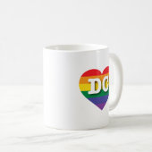 I Liebe DC Regenbogenherz Kaffeetasse (VorderseiteRechts)
