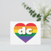 I Liebe DC Regenbogenherz Postkarte (Stehend Vorderseite)