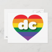 I Liebe DC Regenbogenherz Postkarte (Vorne/Hinten)