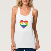 I Liebe DC Regenbogenherz Tank Top (Vorderseite)