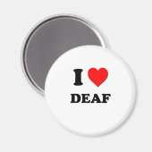 I Liebe Deaf Magnet (Vorderseite/Rückseite)