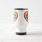 I Liebe Debbie: Regenbogenherz Reisebecher (Mittel)