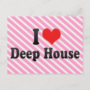 I Liebe Deep House Postkarte