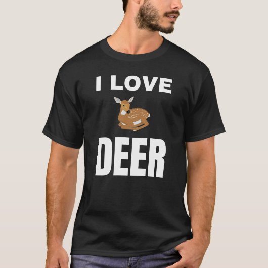 I Liebe Deer T-Shirt (Vorderseite)