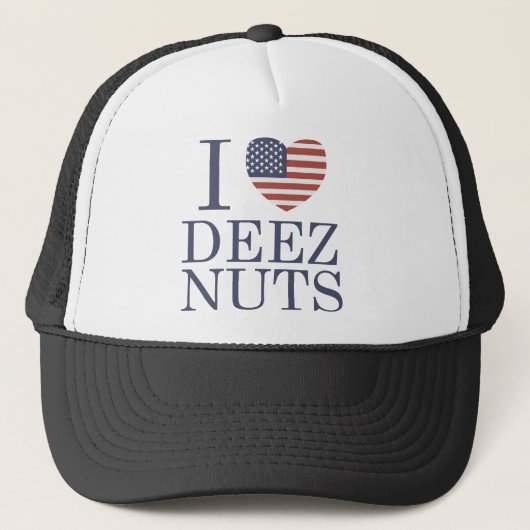 I Liebe Deez Nuts Truckerkappe (Vorderseite)