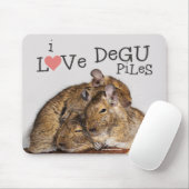 I Liebe Degu Piles Mousepad (Mit Mouse)