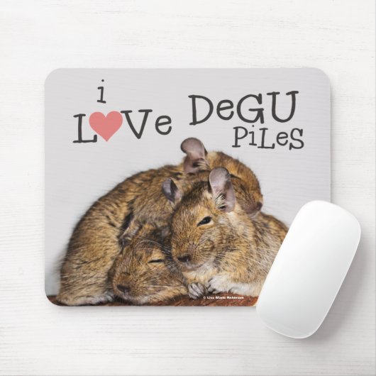 I Liebe Degu Piles Mousepad (Mit Mouse)