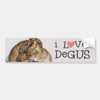 I Liebe Degus - Degu Stapel Autoaufkleber