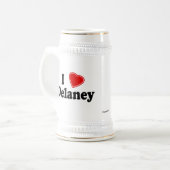 I Liebe Delaney Bierglas (Vorderseite Links)
