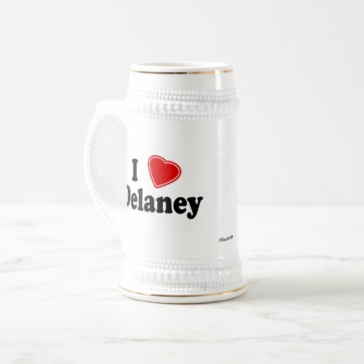 I Liebe Delaney Bierglas (Vorderseite Links)