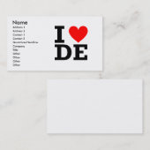 I Liebe-Delaware-Entwurf Visitenkarte (Vorne/Hinten)