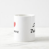 I Liebe Delaware Herz Typografie Kaffeezubereitung Kaffeetasse (Mittel)