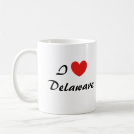 I Liebe Delaware Herz Typografie Kaffeezubereitung Kaffeetasse