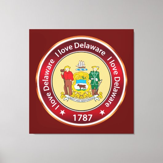 I Liebe Delaware Leinwanddruck (Vorderseite)